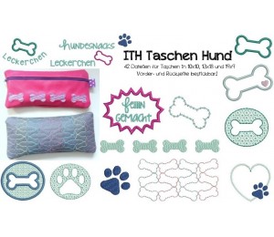 ITH Stickserie - Zipper Taschen "Hund"